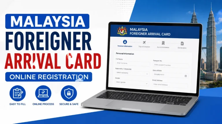 Malaysia Foreigner Arrival Card