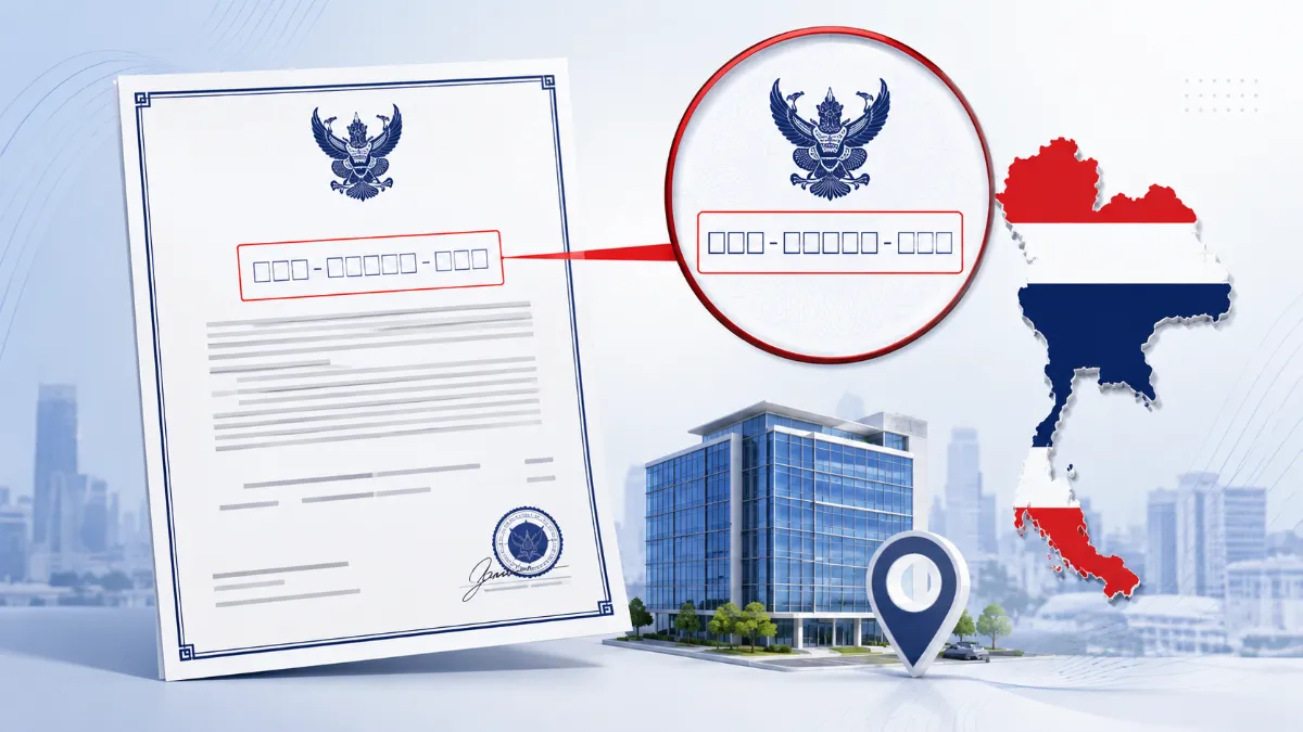 Thailand Business registration number where to find