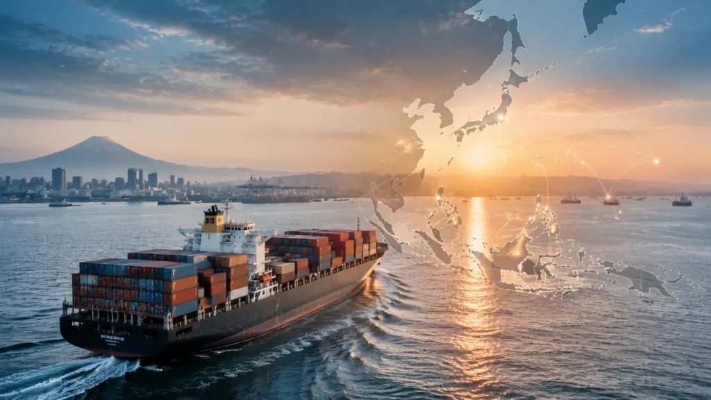 apan’s Asian trade relations and maritime economic connections