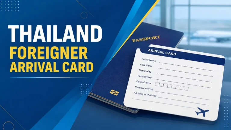 thailand foreigner arrival card